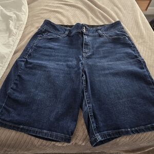 Lane Bryant Dark Blue Denim Shorts